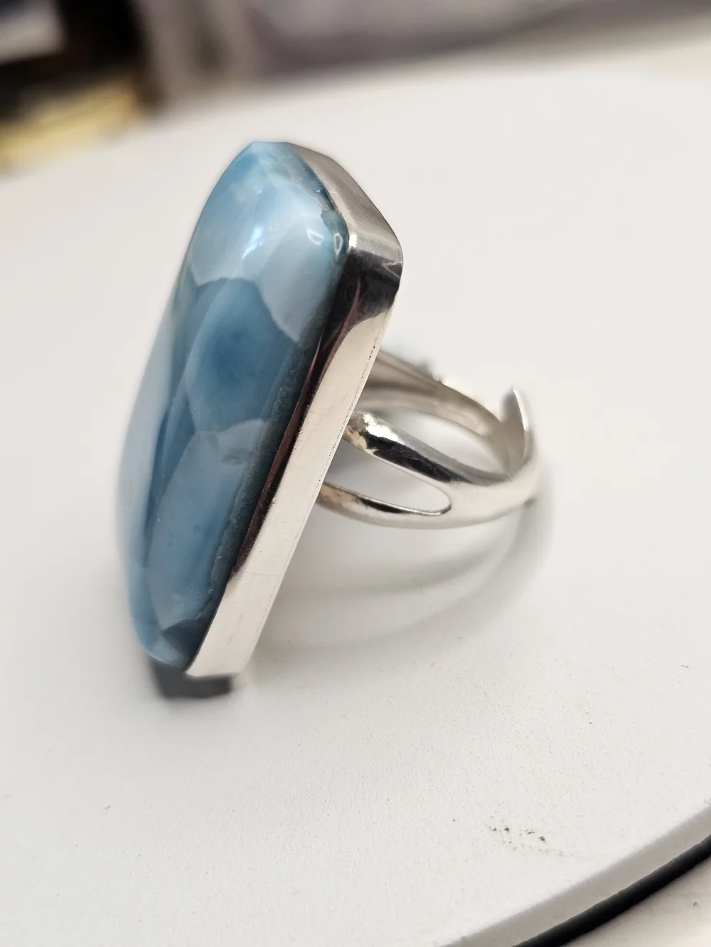 NEW AAA GRADE Larimar Ring 925ss